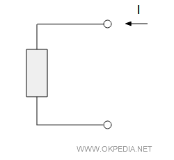 la corrente positiva si indica con una freccia