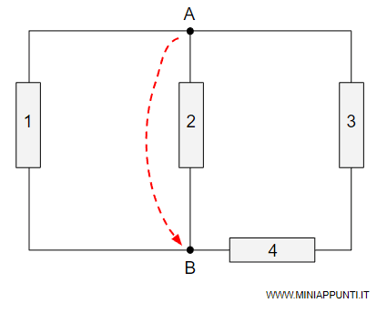 un altro lato del circuito passa per il bipolo 2
