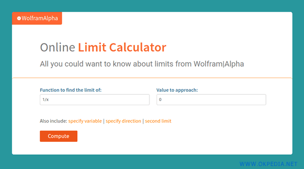 limit solver by WolframAlpha